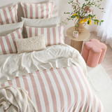 Milah Clay Stripe Quilt Cover Set [HABBMILAHQ25D]