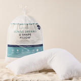 Gentle Dreams U Shape Pillow in White by Essentials | Tri Large - Pillow Talk