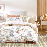 Born To Be Wild Quilt Cover Set in Natural by Kids by Pillow Talk | Double Bed, Queen Bed, Single Bed - Pillow Talk