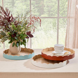 Bella White Scalloped Tray [MUSHBELTS23C]