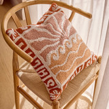 Stay Salty Sunset Cushion in Caramel by Habitat | 1 x Square Cushion 45cm x 45cm - Pillow Talk