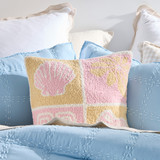 Arcana Embroidered cushion in PinkMelon by Habitat | 1 x Square Cushion 45cm x 45cm - Pillow Talk