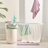 Taylor Bath Towel & Hand Towel Pack in Charcoal, Green, Lilac, White by Habitat | Pillow Talk