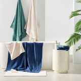 Clayton Cotton Extra Large Bath Sheet Range in Jade, Stone, Charcoal, Navy by Habitat | Extra Large Bath Sheet 90x170cm, Hand Towel 40cm x 65cm - Pillow Talk