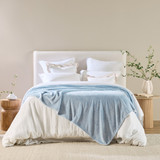 Cloud Touch 300gsm Microfibre Blanket in Grey, Blue, Natural, Pink by Essentials | Double Bed, King Bed, King Single Bed, Queen Bed - Pillow Talk