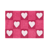 Checkered Hearts Bath Mat [KIDBBMCHA26]