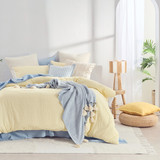 Lani Check Quilt Cover Set in Yellow by Essentials | Double Bed, Queen Bed, Single Bed, Super King Bed - Pillow Talk