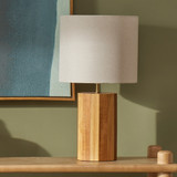 Hades 48cm Wooden Table Lamp in Natural by Academy | Pillow Talk