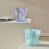 Ripples Glass Vase in Blue, Teal by MUSE | Pillow Talk