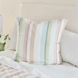 Junie Stripe European Pillowcase in Blush by Habitat | European - Pillow Talk