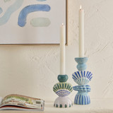 Astra Shell Candle Holder in Green, Blue by MUSE | Small, Large - Pillow Talk