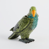 Peachy Blue Parrot Jar with Lid [MUSHPEAPW25A]