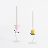 Laurel Flower Candle Holder 2pc [HABHLAUCW26]