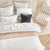 Harper Scallop White Quilt Cover Set [HABBHARPEQ24A]