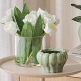 Tula Artificial Tulip Bouquet in Vase in White by MUSE | Pillow Talk