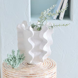 Didi Wave Vase in White by MUSE | Pillow Talk