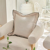 Frankie Contrast Edge Feather Cushion [MUSLFRANKI25]