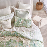 Amaris Reversible Floral/Stripe Quilt Cover Set [HABBAMARQW26]