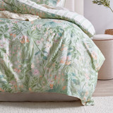 Amaris Reversible Floral/Stripe Quilt Cover Set [HABBAMARQW26]