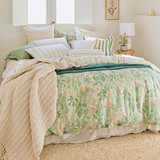 Amaris Reversible Floral/Stripe Quilt Cover Set [HABBAMARQW26]