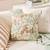 Amarosa Botanical Embroidered in MultiColour by Habitat | 1 x Square Cushion 50cm x 50cm - Pillow Talk