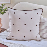 Louella Chocolate Polka Dot European Pillowcase in Chocolate by Habitat | European - Pillow Talk