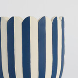 Lucy Dark Blue Stripe Decorative Pot [MUSHLUCSPW25_DISD]