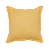 Sahara Yellow Linen Feather Cushion in Yellow by MUSE | 1 x Square Cushion 50cm x 50cm - Pillow Talk