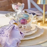Ashra Lilac Fringed Napkin Set of 4 [MUSLASHN4S25_LIL]