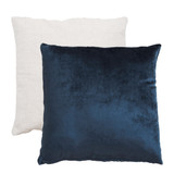 Regal Cobalt Velvet Square Cushion in Cobalt by Habitat | 1 x Square Cushion 50cm x 50cm - Pillow Talk