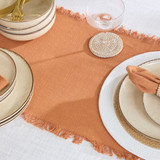 Ashra Rust Fringed Cotton Table Runner [MUSLASHRA18TR_RUS]