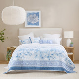 Shima Palm Coverlet Pack in LightBlue by Habitat | Queen Bed, King Single Bed, Super King Bed - Pillow Talk