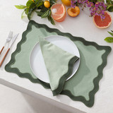 Maya Green Scalloped Placemat [MUSMASPAW23PL_GRE]