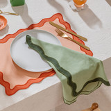 Maya Green Scalloped Napkin [MUSMASNAW23NA_GRE]