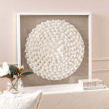 Coralline 3D Wall Art in White by MUSE | 90x90cm - Pillow Talk