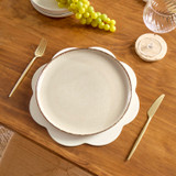 Josie Placemat in Cream, BerryBrown, Tan by Habitat | Round - Pillow Talk