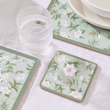 Virelle Cork Coaster Set of 6 in Green by MUSE | 6 Pack - Pillow Talk