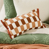 Pascale Check Embroidered Cushion [HABLPASC25]