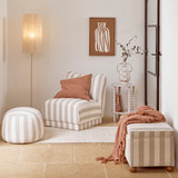 Adeline Stripe Ottoman [MUSLADSOT26]