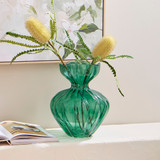 Florence Green Glass Vase in DarkGreen by MUSE | Pillow Talk