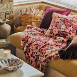 Mila Floral Faux Fur Jacquard Cushion [MUSLMILA26]