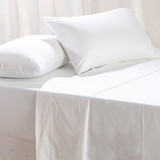 300TC Cotton White Sheet Set in White by Habitat | Double Bed, King Single Bed, Queen Bed Deep, Single Bed, King Bed Deep - Pillow Talk