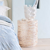 Celeste Capiz Side Table in Natural by MUSE | Pillow Talk
