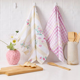 Edie Tea Towel 2 Pack in Yellow by Habitat | 2 Pack - Pillow Talk