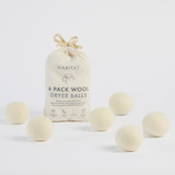 Wool Dryer Ball 6 Pack in White by Habitat | 6 Pack - Pillow Talk