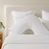 Safety Assured Waterproof U Shape Pillow Protector in White by Hilton | Tri Large - Pillow Talk
