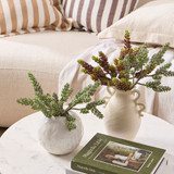 Artificial Sedum Burrito Succulent Branch in Burgundy, GreenGrey by MUSE | Pillow Talk