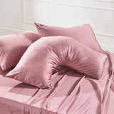 400TC Bamboo Cotton U Shape Pillowcase in LightBlue, Charcoal, VintageRose, White, Eucalyptus, PaleAqua, Navy, Sand, Silver by Habitat | Tri Large - Pillow Talk