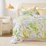 Kew Reversible Floral/Stripe Quilt Cover Set [HABBKEWQC26]