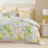 Kew Reversible Floral/Stripe Quilt Cover Set [HABBKEWQC26]